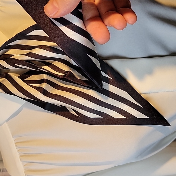 Black & White Stripe Tie - Picture 2 of 5